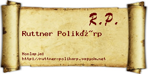 Ruttner Polikárp névjegykártya